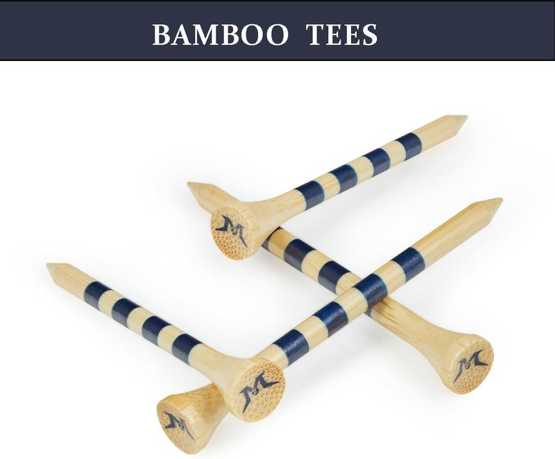 MAZEL Natural Wood/Bamboo Golf Tees 2 3/4 Inch & 3 1/4 Inch,Pack 50 or 120,Reduce Friction & Side Spin,More Stable Golf Tees - Image 4